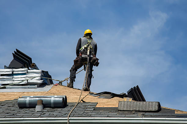 Professional Gutter Installation technician working in Finksburg, MD